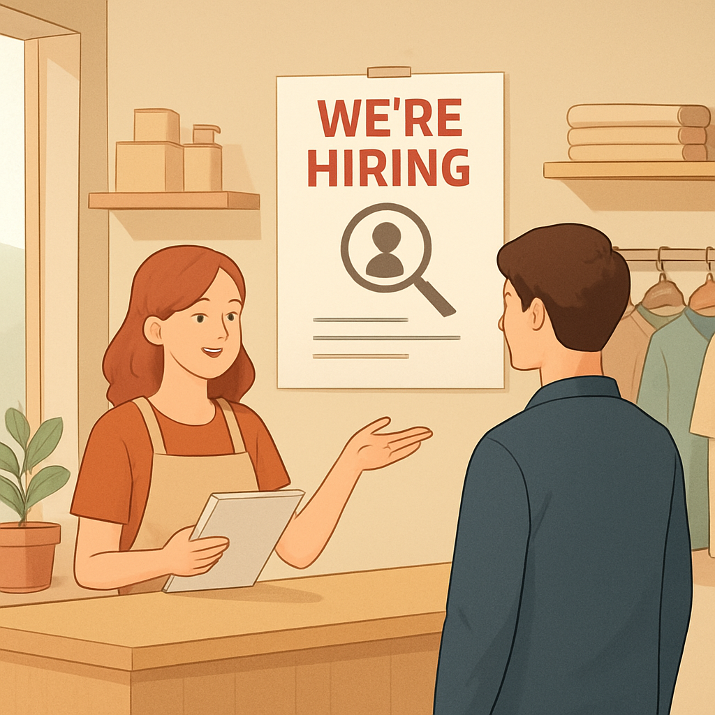 소규모 매장 인력 채용 광고 작성 방법 이미지
